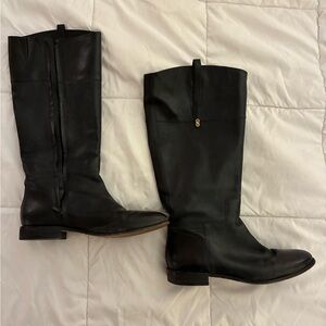 Cole Haan Black Leather Women's Equestrian Boots